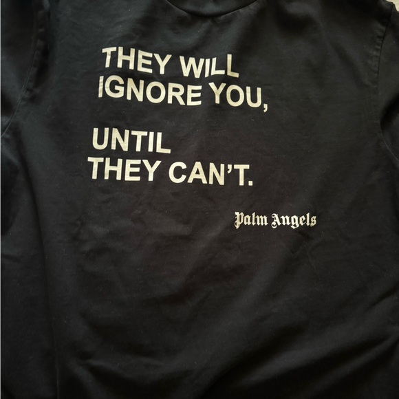Palm Angels Black Statement Tee - Picture 1 of 3